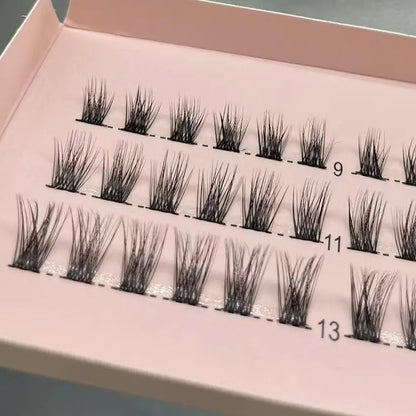 Wholesale Handmade Private Label for Lash Clusters Custom Logo DIY Segmented Eyelash Cluster Kit Natural Long Thick Criss