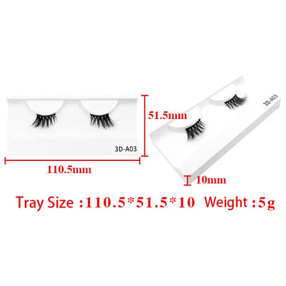 New Style Handmade Thick Real Black Half Mink Lashes Strip Lash Lightweight Natural Glamorous Half Band Eyelashes 25mm 3D Effect
