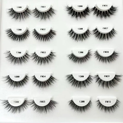 Best Price Popular Clear Band Faux Mink Eyelashes Wholesale Invisible Band 12-15mm Full Strip Lashes Vendor