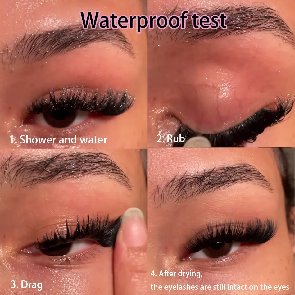 2-in-1 DIY Eyelash Extension Glue 10ml Bond and Seal Retention Coating Waterproof Irritation-Free for Natural False Eyelashes