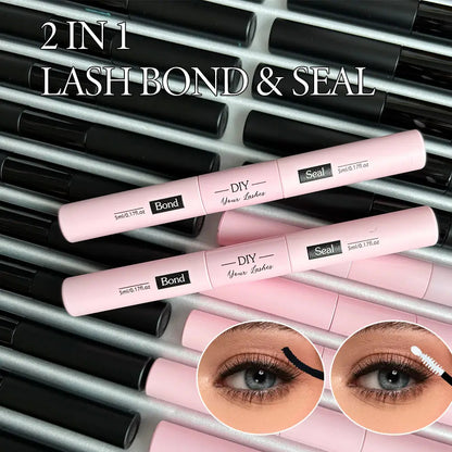 Waterproof Liquid Lash Cluster Glue with Double Hold Bond & Seal Strong Adhesion Latex Free Lasting 7-10 Days