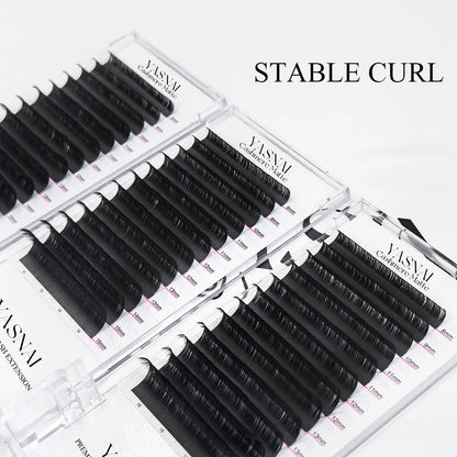 YASNAI 0.12 Matte Black Mega Lash Trays Private Label Classic Volume Lash Extensions Professional Eyelash Supplies