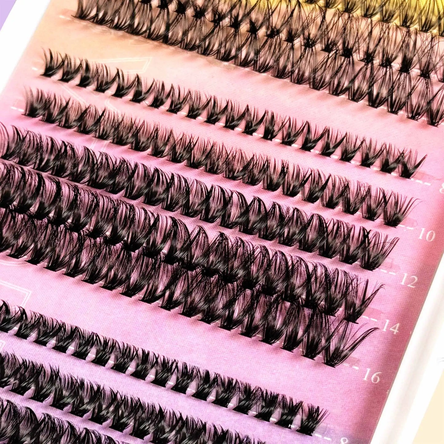 Customised Cluster Lashes Kit Fluffy Lash Clusters 60/80/100 D Curl Wholesale Private Label Lash Clusters