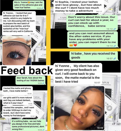 2025 New Fashion Feathered Lash Extension Fan Soft Light Comic Lashes Spire CC 3D Printed Anime Lashes Trays