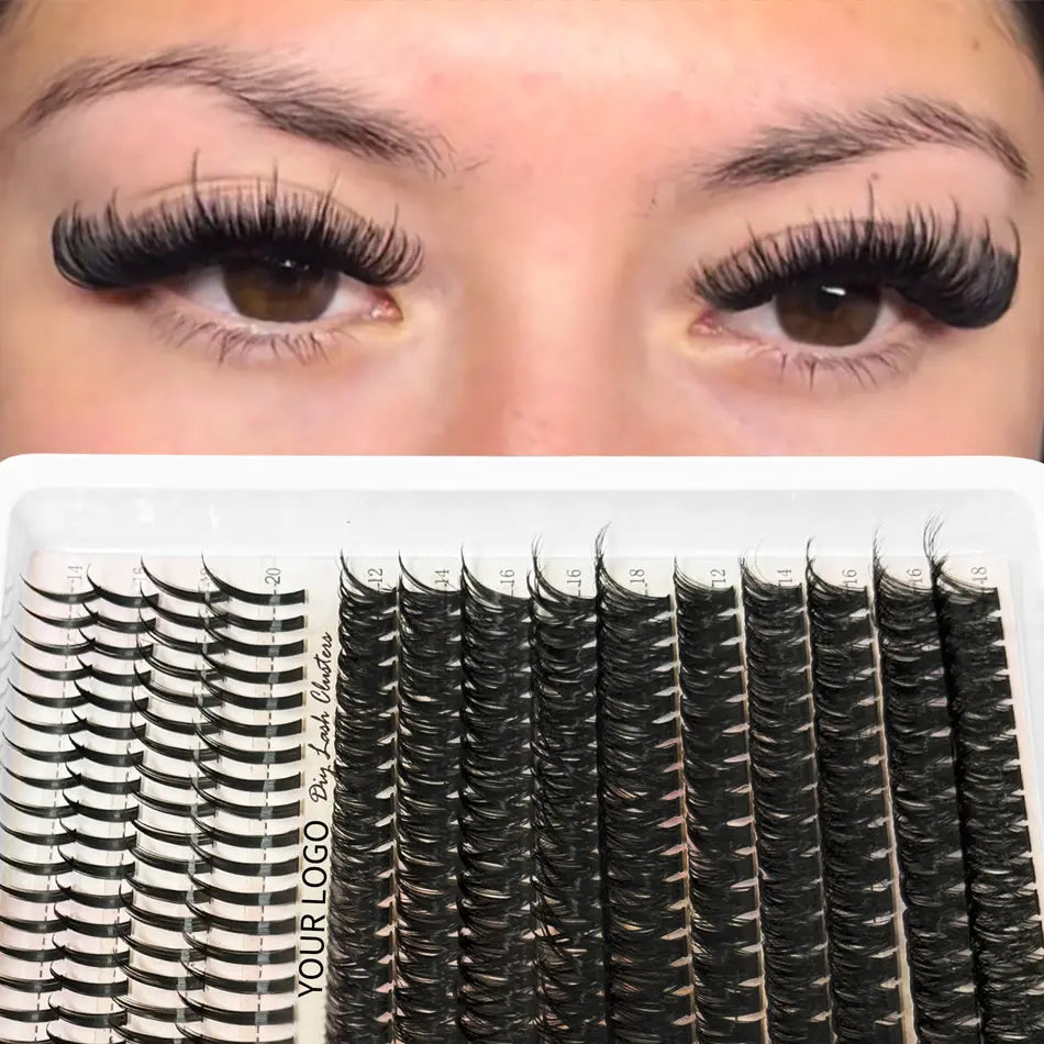 100D Thick for Spikes Synthetic Hair Anime Style High Lightweight Volume Mega Individual Lashes Clusters Lasting 7-10 Days