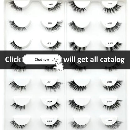 YASNAI Handmade Cluster Lashes Press on No Glue Easy Stick Pre Glued Half Lashes Private Label