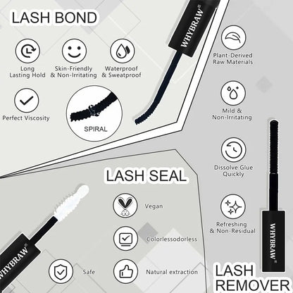 200D Volume 10-18mm Curly Fluffy Lashes Cluster Wholesale Fluffy Thick Eyelash Extension Kit