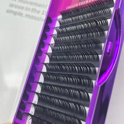 Premium Matte Dark Black FBT Natural Wet Lashes Extension Wet Wild High on Lash Eyelash Long Wearing Time Not Easy to Fall Off