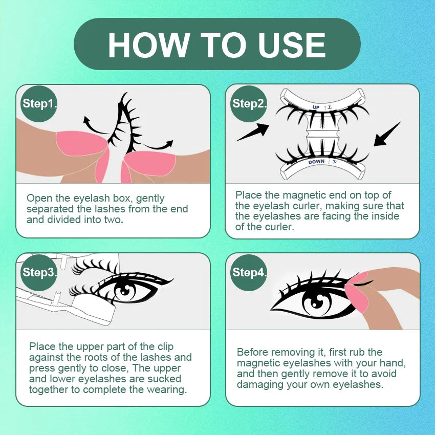 Wholesale Yasnai Premium Quality Reusable Magnetic Eyelashes Synthetic Hair High Lightweight DIY Segmented Lashes Kit Custom