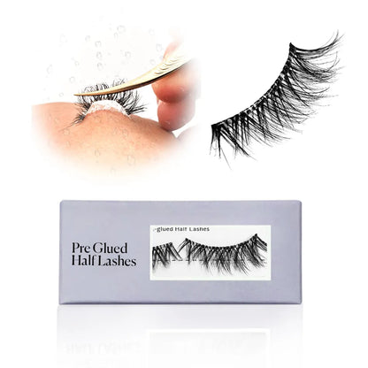 Brown Lashes Long Lasting Self Adhesive Pre Glued Half Vegan Lash Without Glue Pre Glued Half Lash
