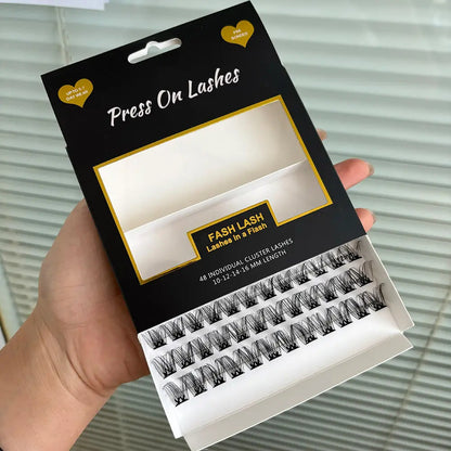 Custom Logo DIY Cluster Lash Extension Self Adhesive Segmented Eyelashes Pre Glue Lash Cluster Kit Vendors