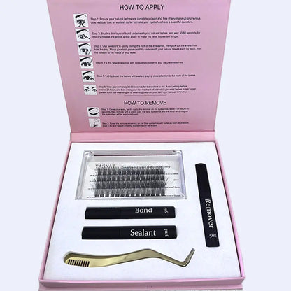DIY Lashes Segmented Kit Diy Lash Kit Private Label Lash Clusters with Bond and Seal