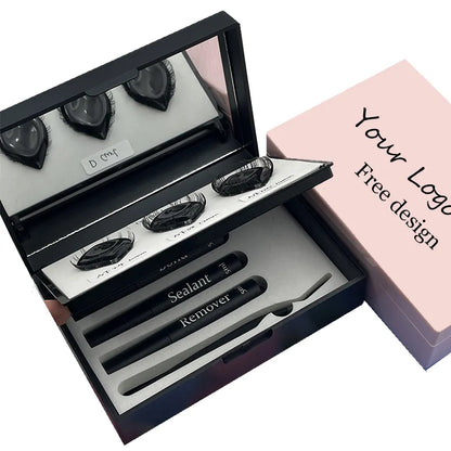 Diy Segmented Lashes Extension Kit Cluster Sealant Bond and Remover Lash Private Label Free Design Lashes Kit