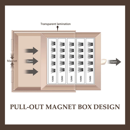 2025 W Self Adhesive Lash Clusters Pre Bond No Glue Needed Cluster Lashes Extensions