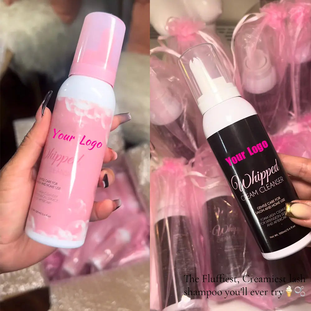 Best Seller Strawberry Lash Shampoo Bottle Wholesale Whipped Personalized Eyelash Shampoo Whipped Cream