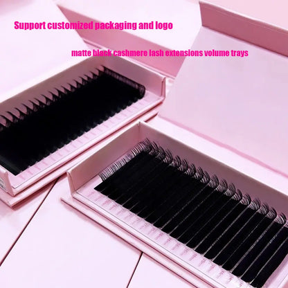 Wholesale Cashmere 0.10 CC 8mm-16mm Individual Lash Extension Private Label Black Mink Volume Classic Eyelash Extension