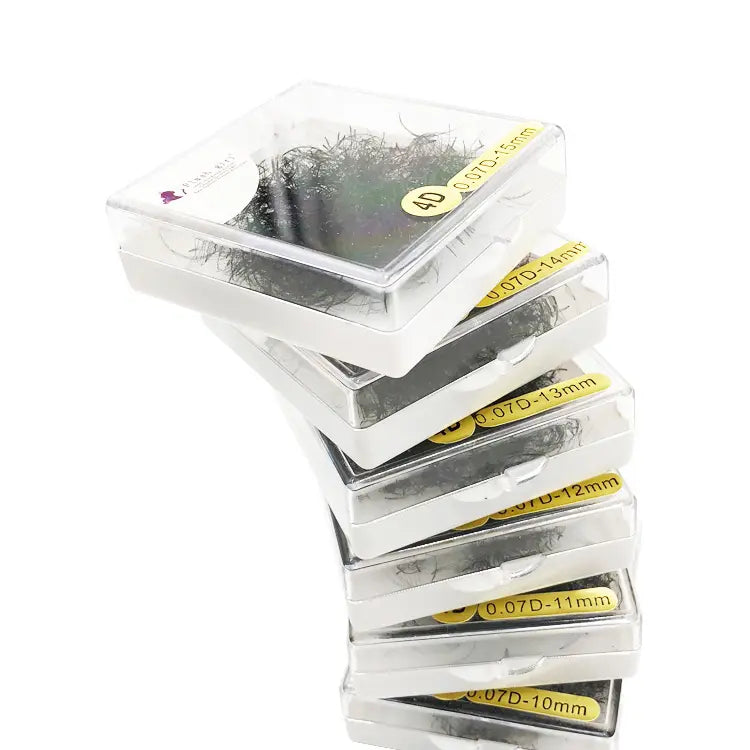 2021 3D 4D 5D 6D 7D 8D 10D 0.07 Promade Volume Loose Fans 1000 Handmade Short Stem Promade Fans Loose