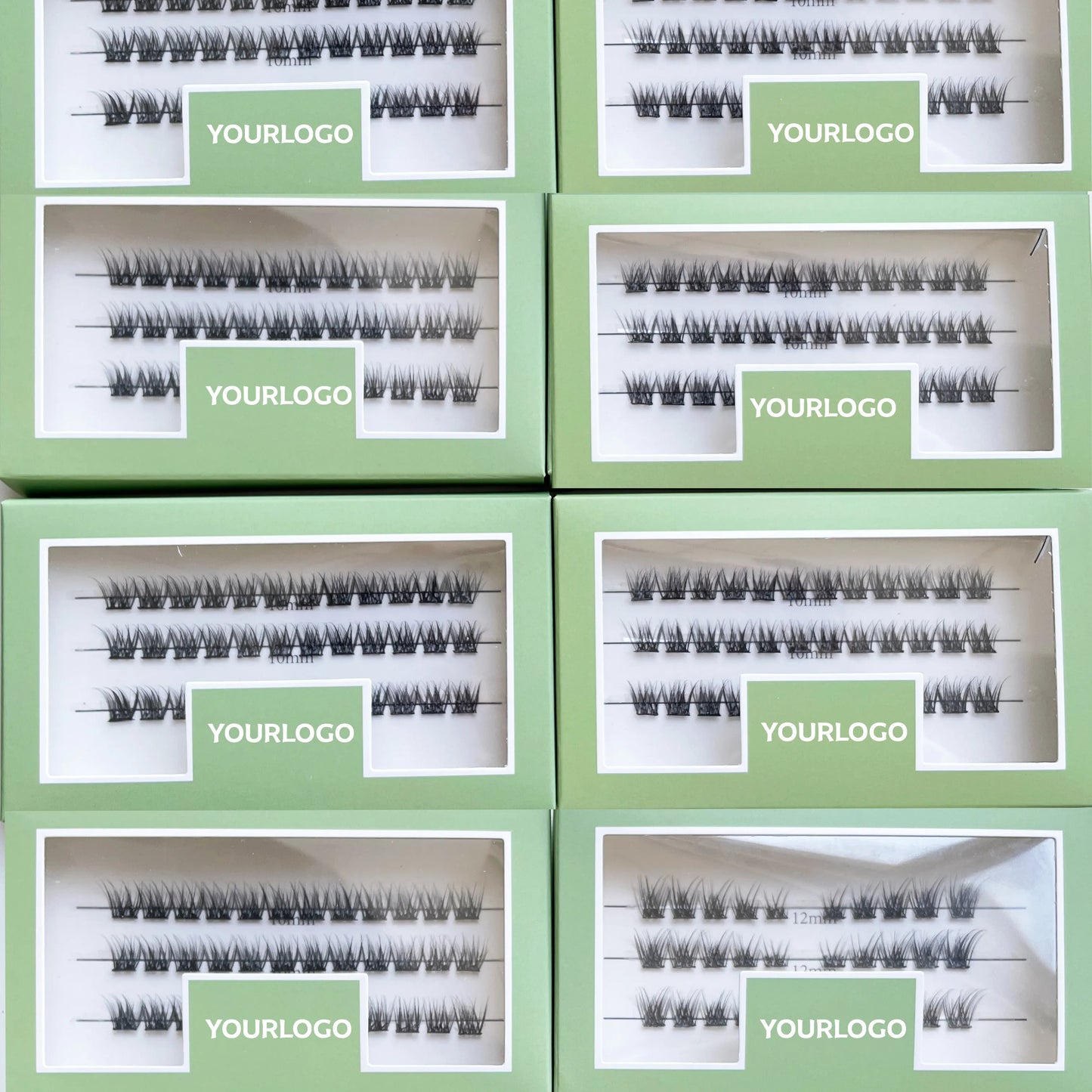 New Design Individual Label fox Cat Eye Cluster Lashes Pre-cut Segment Lash fox Style Fluffy DIY Lash Extension Cluster