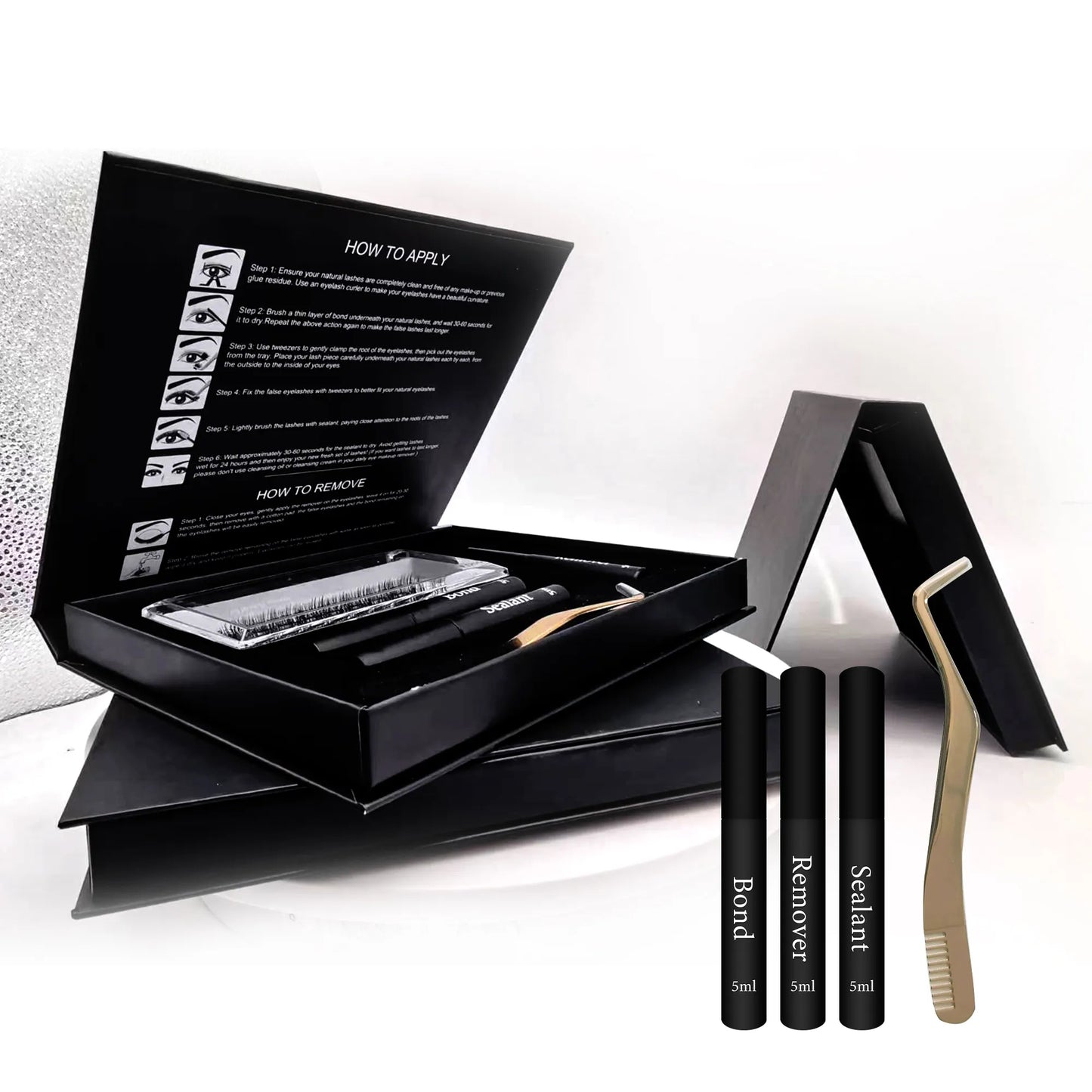 Diy Segmented Eyelash Cluster Magnet Kit Dd Curl LashClusters With Glue and Seal Individual Lash Fan Lashes Extension Kit