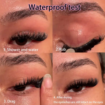 Reusable Strong Self Adhesive Clusters Eyelashes Natural Wispy Pre Glued Lash Clusters No Glue Needed Press on Lashes