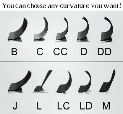 6-25Mm Custom Dark Matte Black Cashmere Lash Extensions Trays