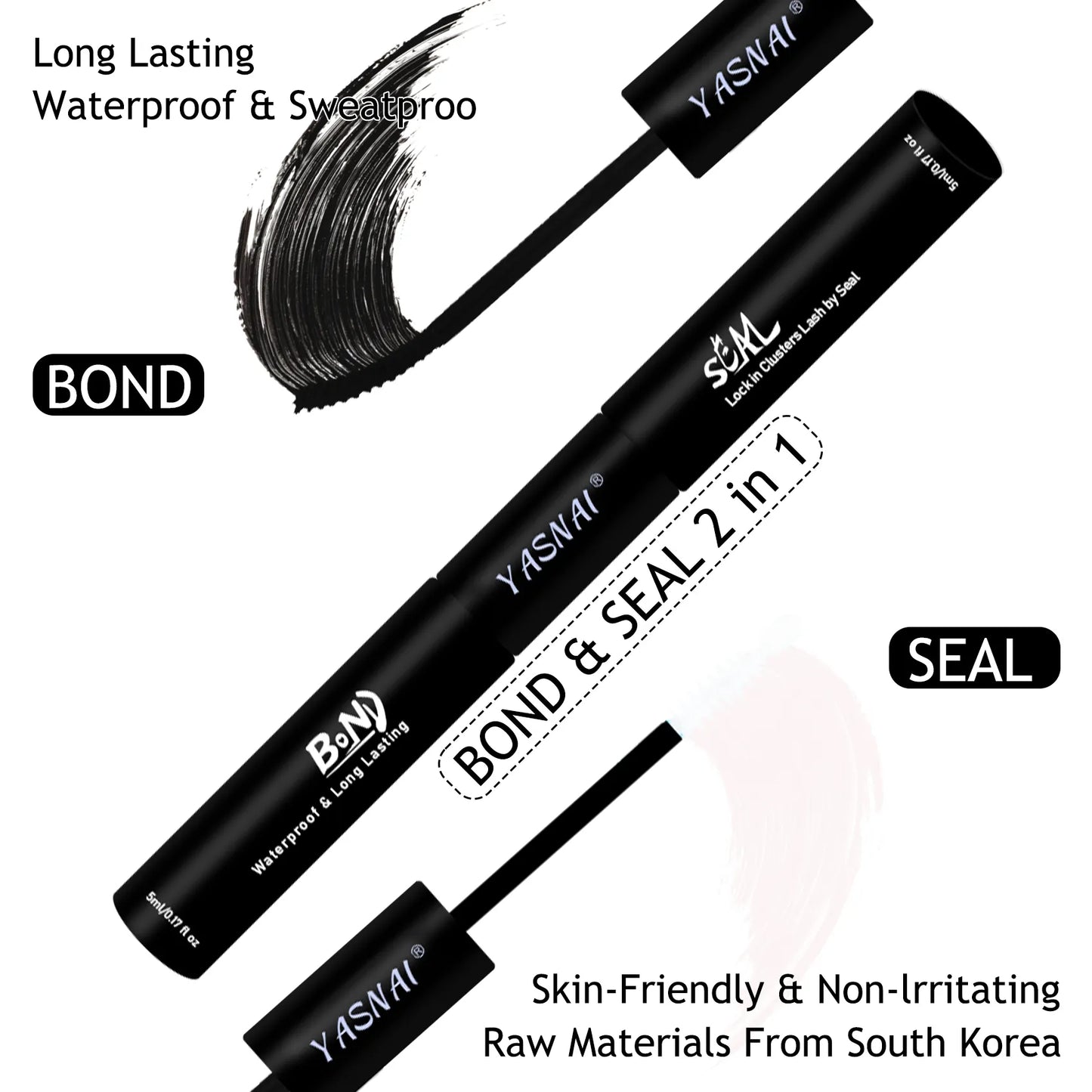 DIY Lash Bond & Seal Liquid Waterproof Super Strong Adhesive 7 Days Reusable Latex Free Long Lasting Eyelash Glue