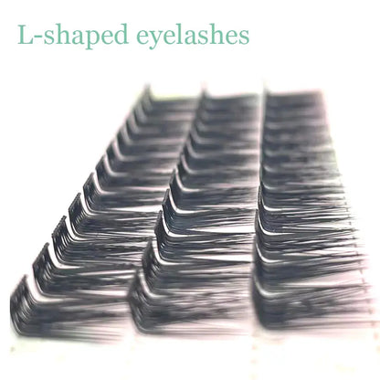 L-shaped Segmented Eyelashes Extensions Pre Cut Lashes Self Adhesive Lash Segments Long Lasting