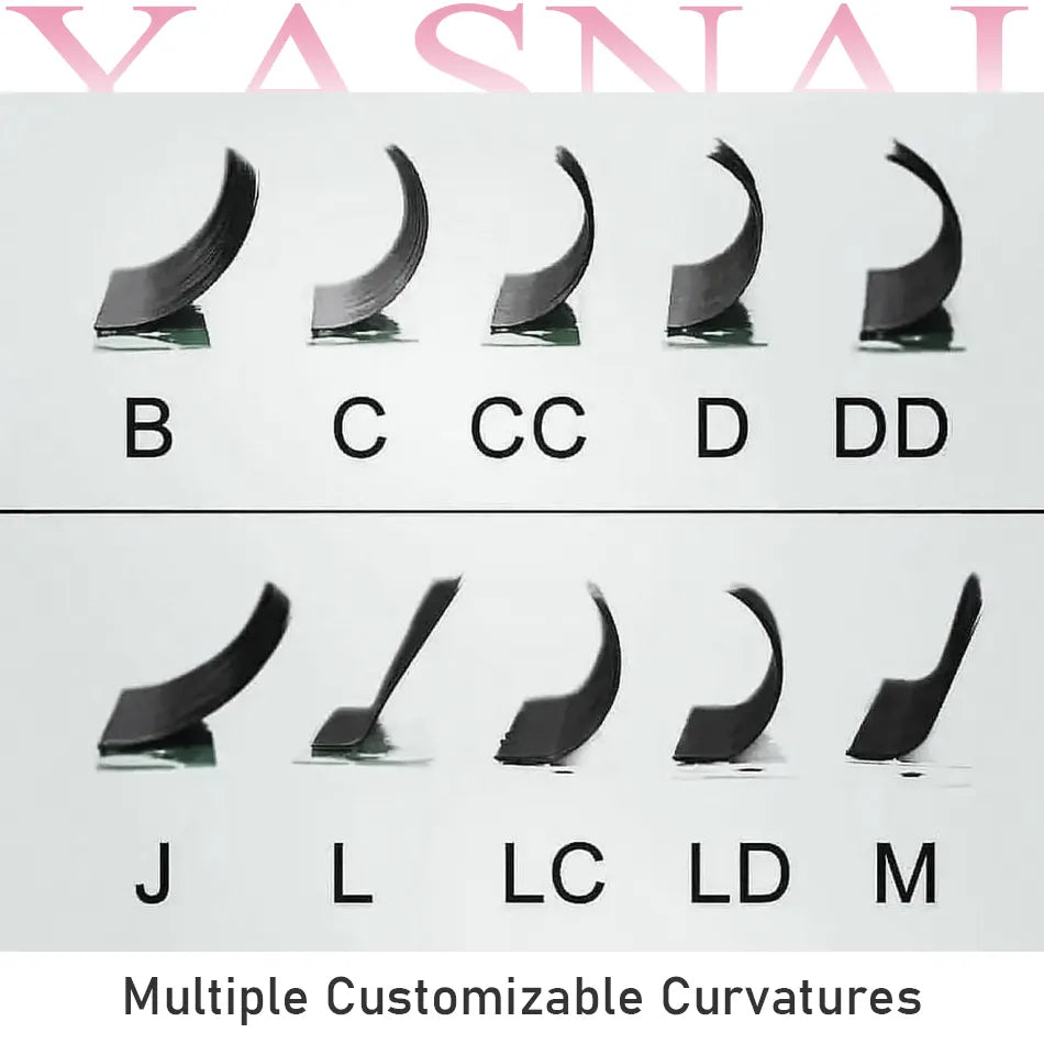 YASNAI 0.12 Matte Black Mega Lash Trays Private Label Classic Volume Lash Extensions Professional Eyelash Supplies