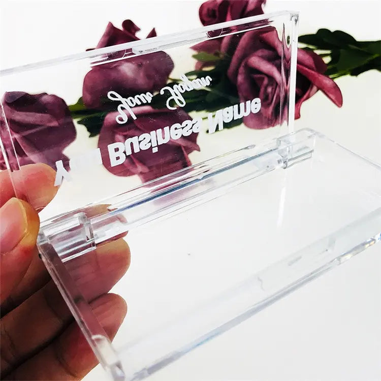 Lashes Business Printing Top Quality Clear Acrylic Lash Box Plastic Transparent Luxury Custom Lashes Case Packaging