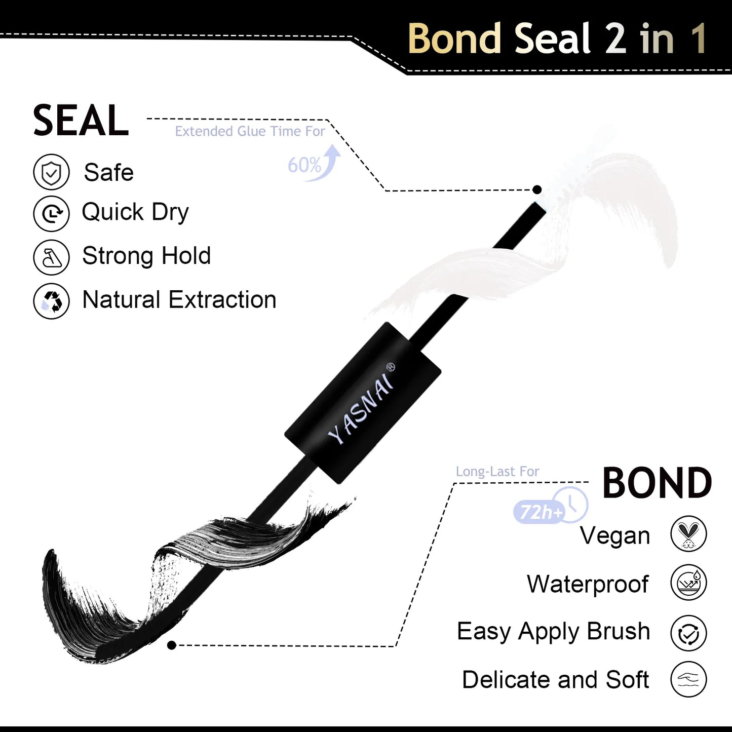 Long Retention Glue Lash Adhesive for All Humidity Lash Bonder Super Bond Latex Free Cluster Lash Adhesive