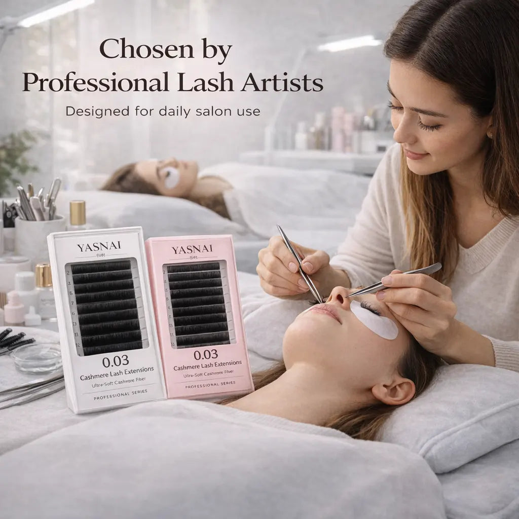 0.03 CC Synthetic Hair Lash Extensions Ultra Soft Volume Lashes Stable CC Curl Cruelty-Free Vegan Salon Use for Professional