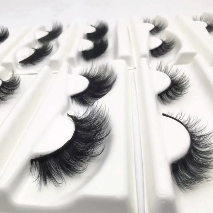 Wholesale Lightweight Biodegradable Eco-friendly Pulp Winged Eyelash Tray 2024 New Synthetic Hair Cat Eye Strip Lashes