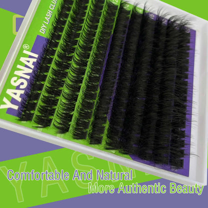 Wholesale High Quality Handmade Fluffy Pre-cut Segment Faux Mink Cluster Lashes Kit Diy Lash Extension Kit