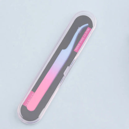 New DIY Eyelash Applicator Tool Curved Stainless Steel Lash Tweezers for Easy Lashes Application and Removal
