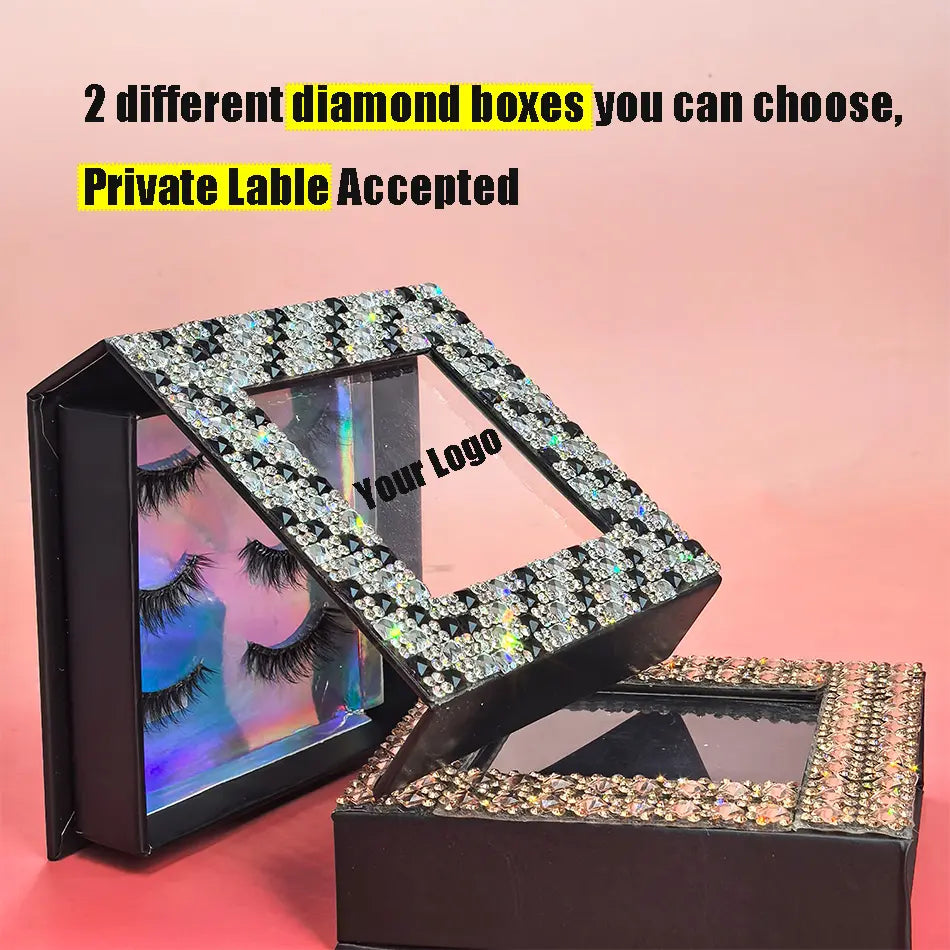 Luxury Box Logo Half Lashes Glue-Free Self-Adhesive Synthetic Hair Pre-Glued Half Lash Press Strip Lashes