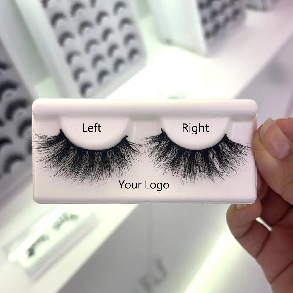Wholesale Lightweight Biodegradable Eco-friendly Pulp Winged Eyelash Tray 2024 New Synthetic Hair Cat Eye Strip Lashes