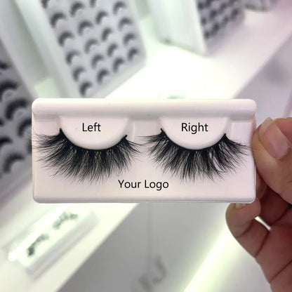 Wholesale Lightweight Biodegradable Eco-friendly Pulp Winged Eyelash Tray 2024 New Synthetic Hair Cat Eye Strip Lashes