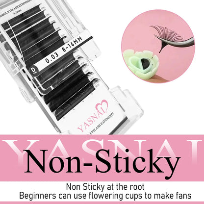 YASNAI Wholesale High Quality Korean PBT Lashextension in Bulk Volume Classic Cashmere Eyelash Extension