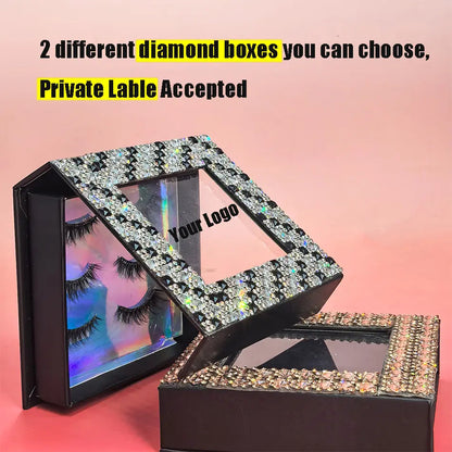 Luxury Box Logo Half Lashes Glue-Free Self-Adhesive Synthetic Hair Pre-Glued Half Lash Press Strip Lashes