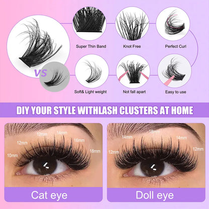 Best Lash Cluster Vendors Full Fluffy Cluster Lashes Wholesale False Lash Cluster in Bulk