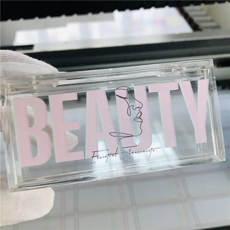 Lashes Business Printing Top Quality Clear Acrylic Lash Box Plastic Transparent Luxury Custom Lashes Case Packaging