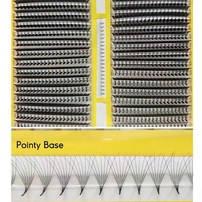 Factory Wholesale Handmade CC for 10D 20D 30D 40D Korean PBT Fiber Premade Volume Fans Lashes Short Stem Eyelash Extensions