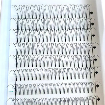 Factory Wholesale 3D Short Stem Premade Volume Fans 0.03 0.05 0.07 Wispy Premade Fans