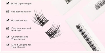 Wholesale Individual Cluster Lashes Ribbon Eyelash Extension DIY Custom Package Soft Lashes Superfine Band Lashes Kit