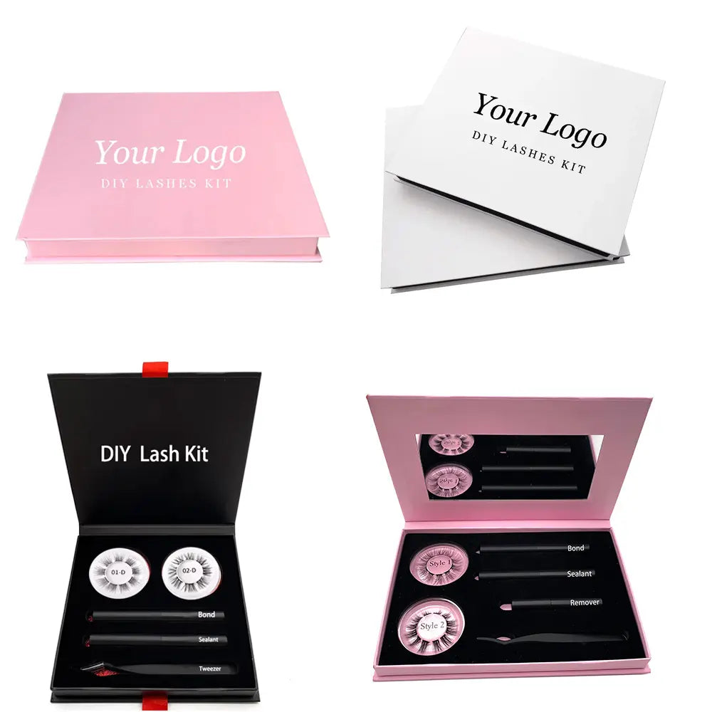 Private Label Vegan Luxury Waterproof DIY Lash Extension Kit Natural Volume Lash Clusters Kit