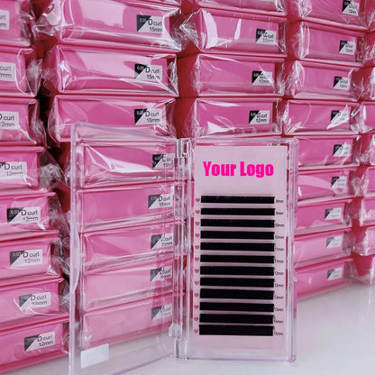Wholesale Cashmere 0.10 CC 8mm-16mm Individual Lash Extension Private Label Black Mink Volume Classic Eyelash Extension