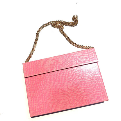 New Product Leopard Print Big Yellow False Lash Purse Bag With Chain Clamshellred Black Box Lash Paper Bags