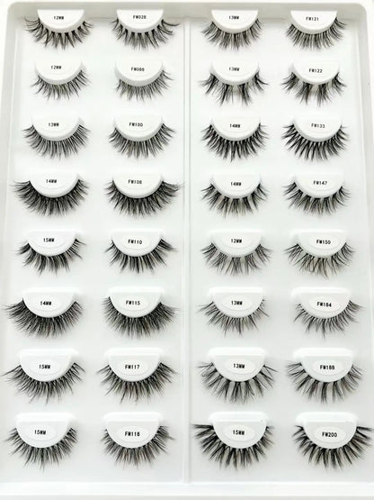 Best Price Popular Clear Band Faux Mink Eyelashes Wholesale Invisible Band 12-15mm Full Strip Lashes Vendor