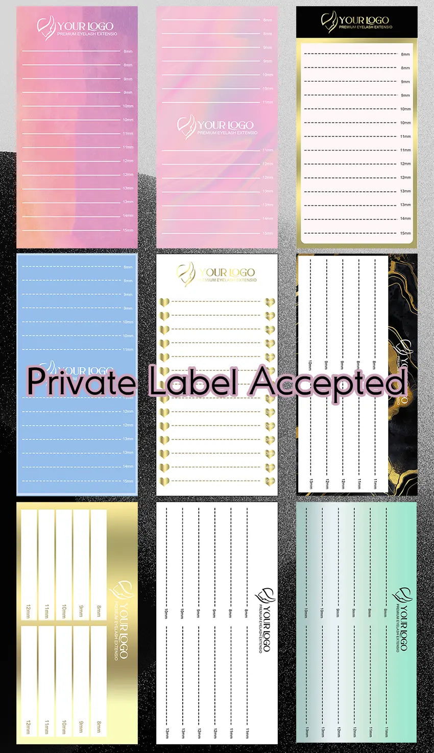 YASNAI Lash Individual Easy Eyelashes Volume Eyelash Extension 6-25Mm Custom Dark Matte Black Cashmere Lash Extensions Trays