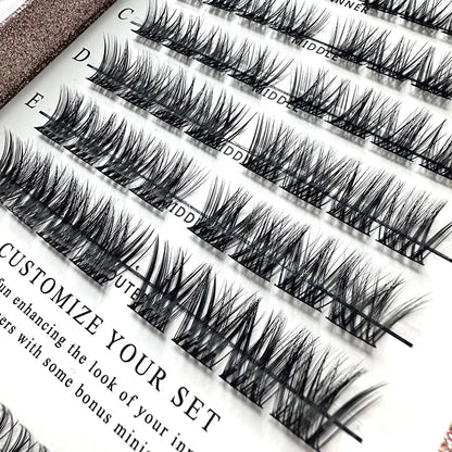 Luxury Pre-cut Lash Extensions DIY Cluster 3D Soft Cluster Lashes Extensions Kit Segment Eyelash Extension Set